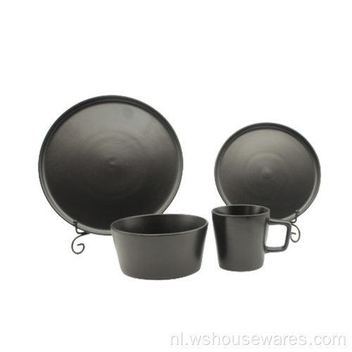 Black Color Glazed Hotel Restaurant Servies Set